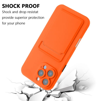 For iPhone 16 Pro Max Skin Feel Card Contrast Color Button TPU Phone Case(Orange) - iPhone 16 Pro Max Cases by buy2fix | Online Shopping UK | buy2fix