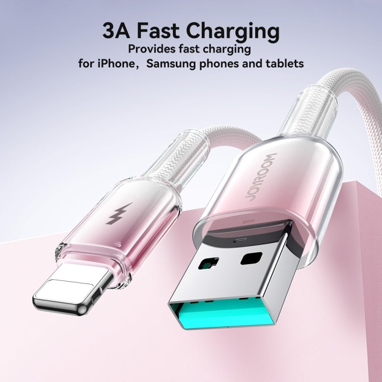 JOYROOM S-A42 Crystal Clear Series Fast Charging Data Cable, USB to 8 Pin Cable, Length: 1.2m(White) - Normal Style Cable by JOYROOM | Online Shopping UK | buy2fix