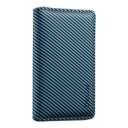 Denior V13 Magsafe Wallet Carbon Fiber Texture Leather Magnetic Card Holder Bag(Blue) - Others Accessories by Denior | Online Shopping UK | buy2fix