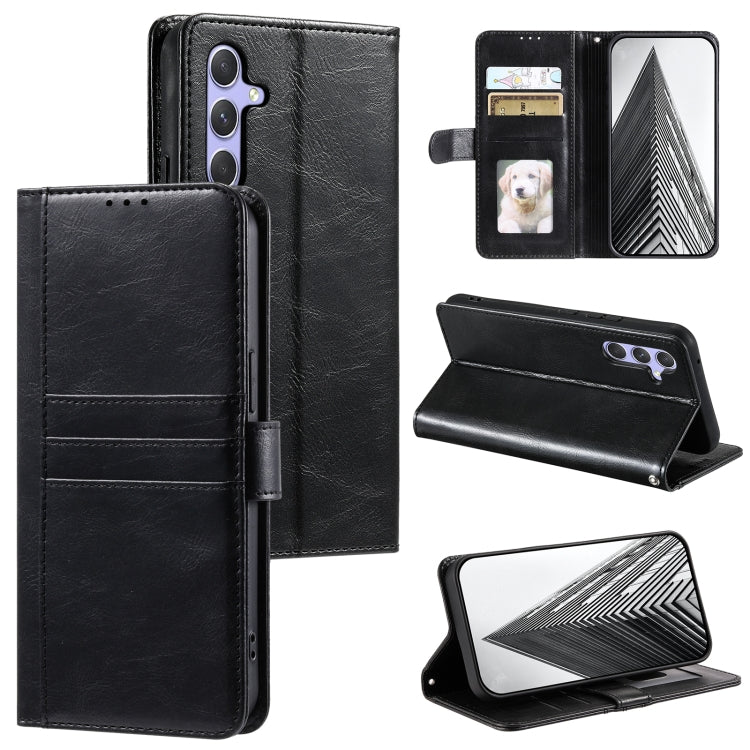 For Samsung Galaxy S25 5G Simple 6-Card Wallet Leather Phone Case(Black) - Galaxy S25 5G Cases by buy2fix | Online Shopping UK | buy2fix