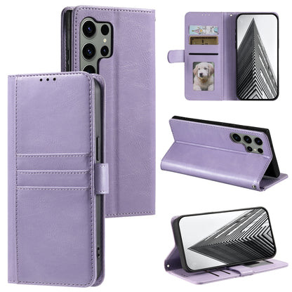 For Samsung Galaxy S25 Ultra 5G Simple 6-Card Wallet Leather Phone Case(Purple) - Galaxy S25 Ultra 5G Cases by buy2fix | Online Shopping UK | buy2fix