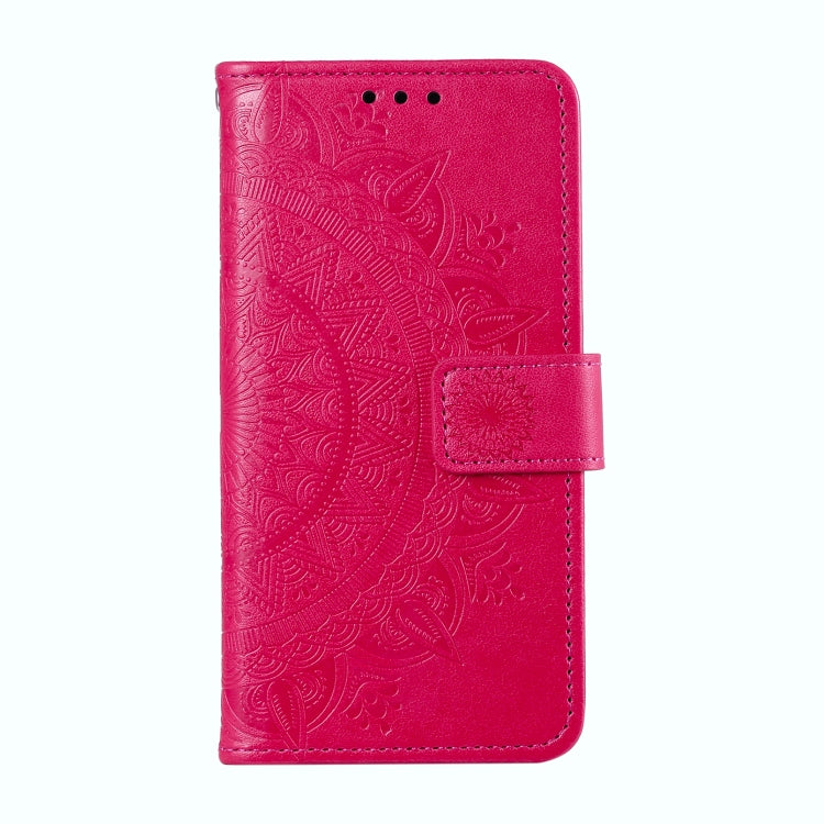 For Samsung Galaxy S25 5G Totem Flower Embossed Leather Phone Case(Red) - Galaxy S25 5G Cases by buy2fix | Online Shopping UK | buy2fix