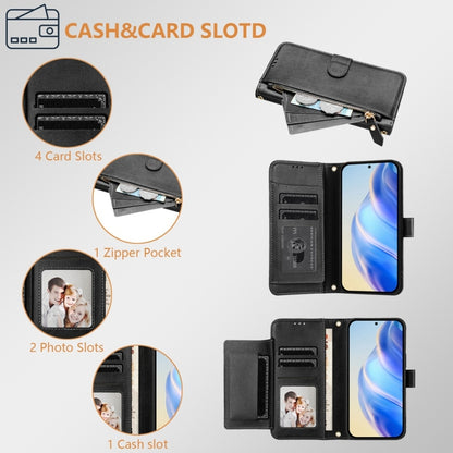 For Samsung Galaxy S25 Ultra 5G Multi-Card Slots Zipper Wallet Leather Phone Case(Black) - Galaxy S25 Ultra 5G Cases by buy2fix | Online Shopping UK | buy2fix