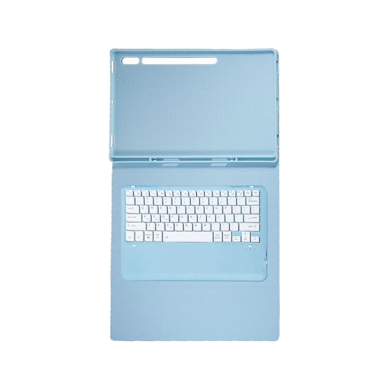 For Samsung Galaxy Tab S10 Ultra A910B Pen Slot Detachable Bluetooth Keyboard Leather Tablet Case(Sky Blue) - Samsung Keyboard by buy2fix | Online Shopping UK | buy2fix