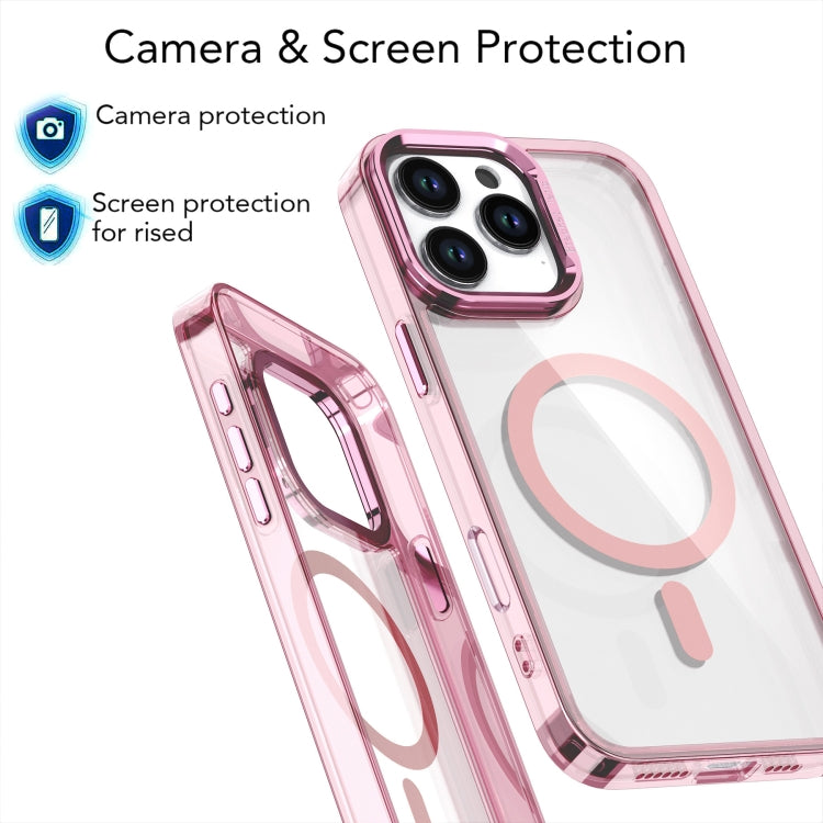 For iPhone 16 Pro Max Acrylic Camera Holder MagSafe Magnetic Phone Case(Pink) - iPhone 16 Pro Max Cases by buy2fix | Online Shopping UK | buy2fix