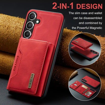 For Samsung Galaxy S24 FE 5G DG.MING M2 Series 3-Fold Multi Card Bag + Magnetic Phone Case(Red) - Galaxy S24 FE 5G Cases by DG.MING | Online Shopping UK | buy2fix