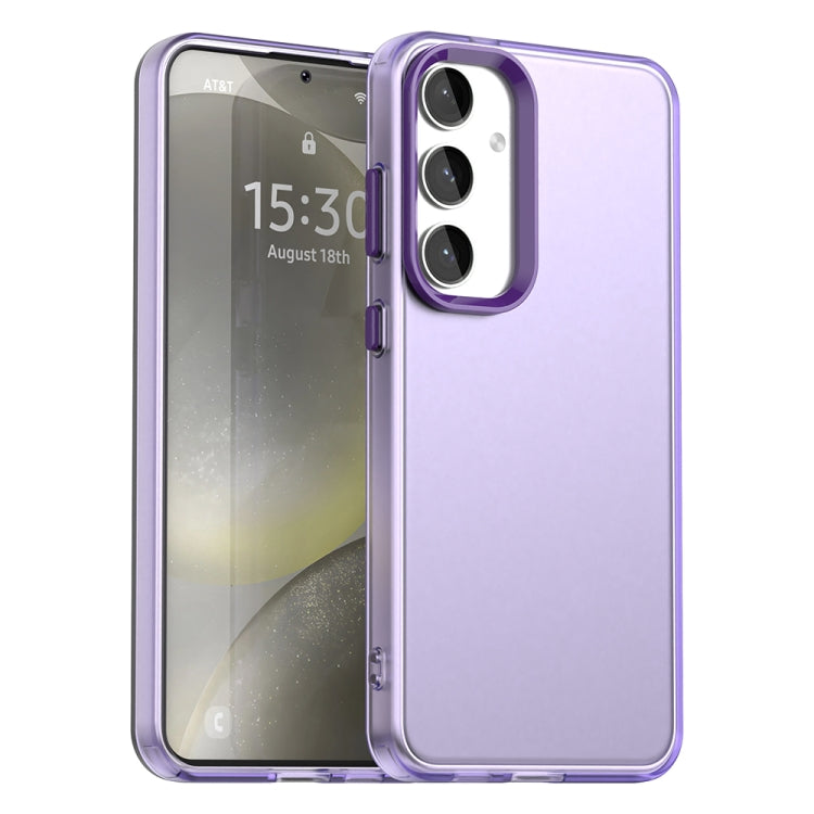 For Samsung Galaxy S25+ 5G Candy PC Hybrid TPU Shockproof Phone Case(Purple) - Galaxy S25+ 5G Cases by buy2fix | Online Shopping UK | buy2fix