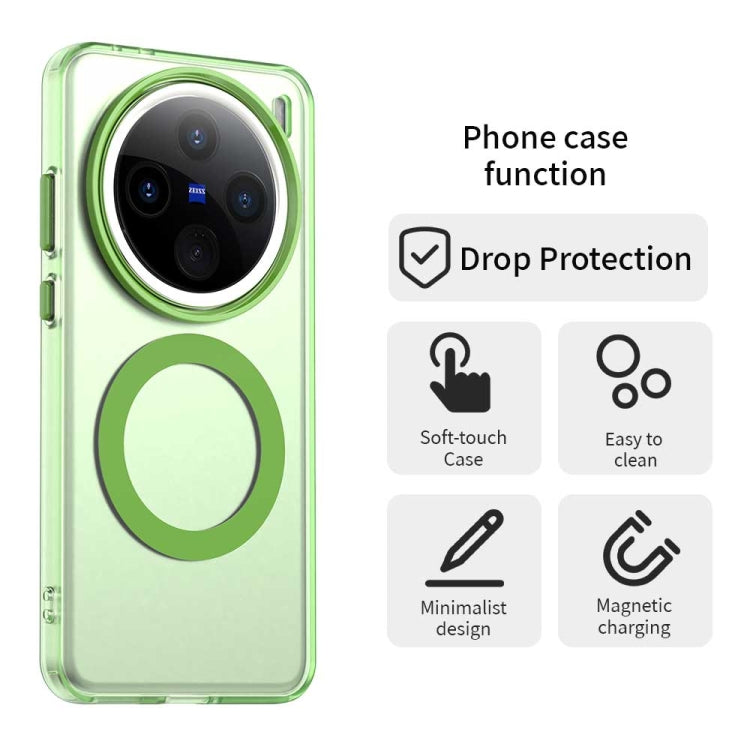 For vivo X200 Pro mini Candy Magsafe PC Hybrid TPU Phone Case(Green) - X200 Pro mini Cases by buy2fix | Online Shopping UK | buy2fix