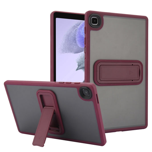 For Samsung Galaxy Tab A7 Lite Skin Feel Holder PC Hybrid TPU Tablet Case(Wine Red) - Tab A7 Lite T220 / T225 by buy2fix | Online Shopping UK | buy2fix