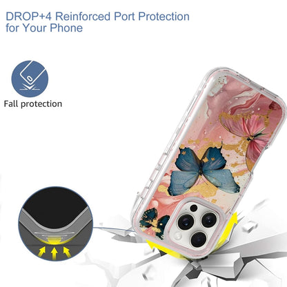 For iPhone 16 Pro Max Small Fresh Sticker PC + TPU Shockproof Phone Case(Butterfly) - iPhone 16 Pro Max Cases by buy2fix | Online Shopping UK | buy2fix