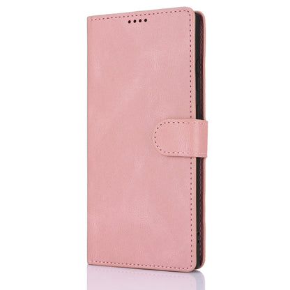 For Samsung Galaxy S25 Ultra 5G Fantasy Skin-feel Calfskin Texture Leather Phone Case(Pink) - Galaxy S25 Ultra 5G Cases by buy2fix | Online Shopping UK | buy2fix