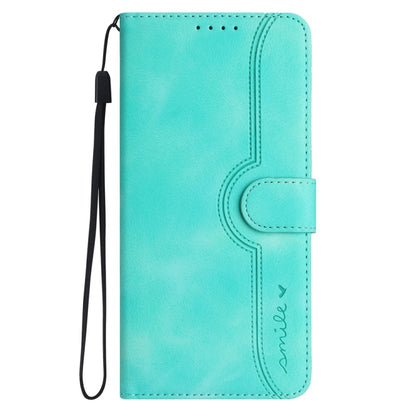 For Samsung Galaxy S25 Ultra 5G Heart Pattern Skin Feel Leather Phone Case(Light Blue) - Galaxy S25 Ultra 5G Cases by buy2fix | Online Shopping UK | buy2fix