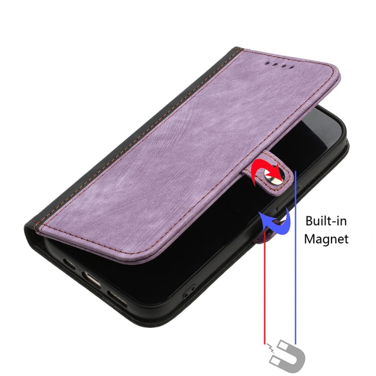 For Samsung Galaxy S25 5G Side Buckle Double Fold Hand Strap Leather Phone Case(Purple) - Galaxy S25 5G Cases by buy2fix | Online Shopping UK | buy2fix