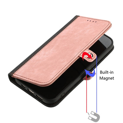 For Samsung Galaxy S25 5G Side Buckle Double Fold Hand Strap Leather Phone Case(Pink) - Galaxy S25 5G Cases by buy2fix | Online Shopping UK | buy2fix