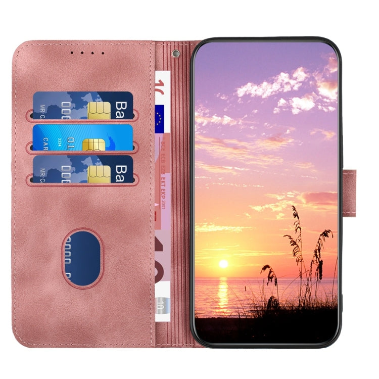 For Samsung Galaxy S25 5G YX0060 Elephant Head Embossed Phone Leather Case with Lanyard(Pink) - Galaxy S25 5G Cases by buy2fix | Online Shopping UK | buy2fix