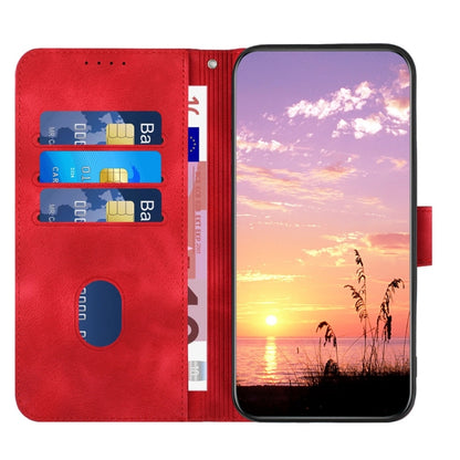 For Samsung Galaxy S25 Ultra 5G YX0060 Elephant Head Embossed Phone Leather Case with Lanyard(Red) - Galaxy S25 Ultra 5G Cases by buy2fix | Online Shopping UK | buy2fix