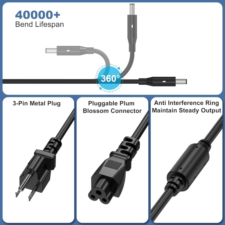 130W 19.5V 6.67A  Laptop Notebook Power Adapter For Dell 4.5 x 3.0, Plug:US Plug - For Dell by buy2fix | Online Shopping UK | buy2fix