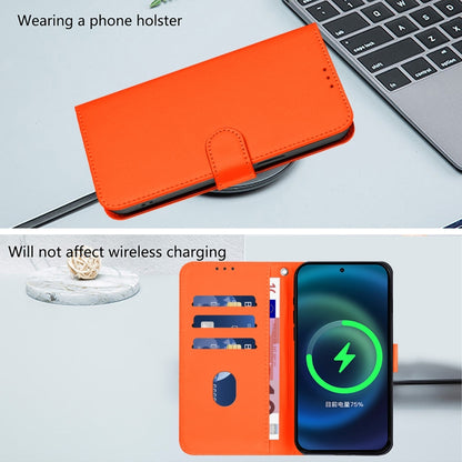 For Sony Xperia 1 VI 2024 Skin Feel Solid Color Leather Phone Case with Lanyard(Orange) - Sony Cases by buy2fix | Online Shopping UK | buy2fix