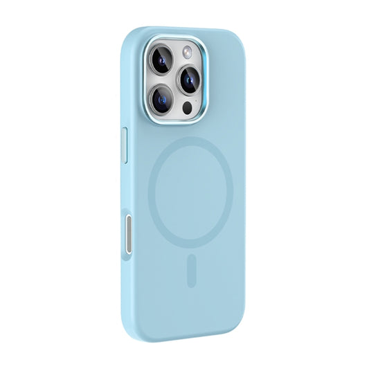 For iPhone 16 Pro Mutural Karen Series Liquid Silicone MagSafe Magnetic Phone Case(Sky Blue) - iPhone 16 Pro Cases by Mutural | Online Shopping UK | buy2fix