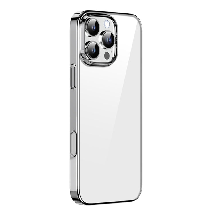 For iPhone 16 Pro Mutural Jiantou Series Electroplating Hybrid PC Phone Case(Grey) - iPhone 16 Pro Cases by Mutural | Online Shopping UK | buy2fix