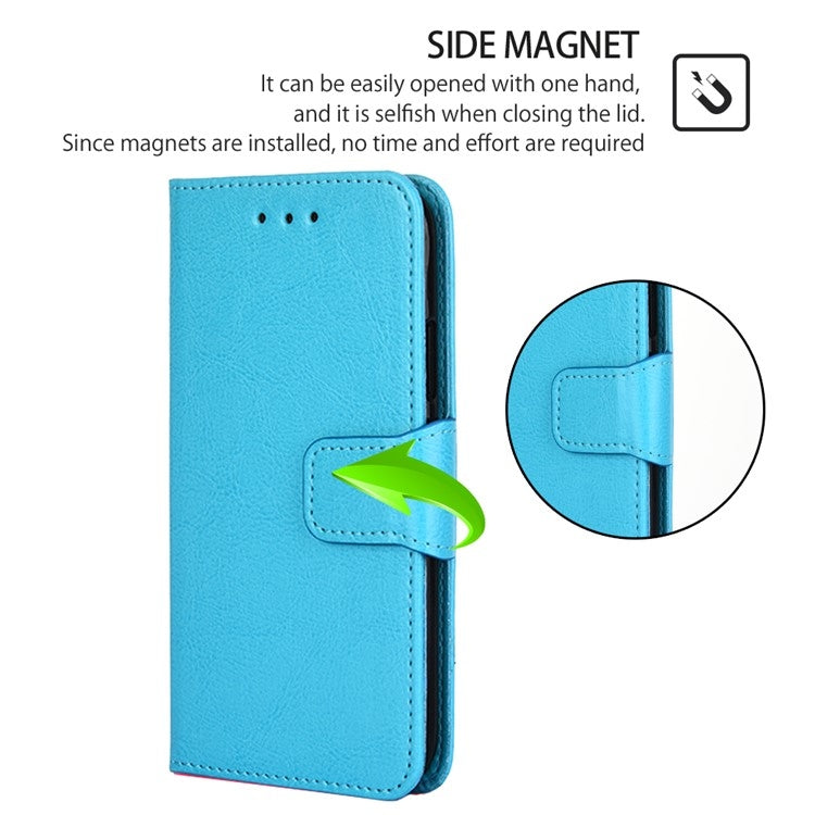 For iPhone 16 Pro Max Crystal Texture Leather Phone Case(Sky Blue) - iPhone 16 Pro Max Cases by buy2fix | Online Shopping UK | buy2fix