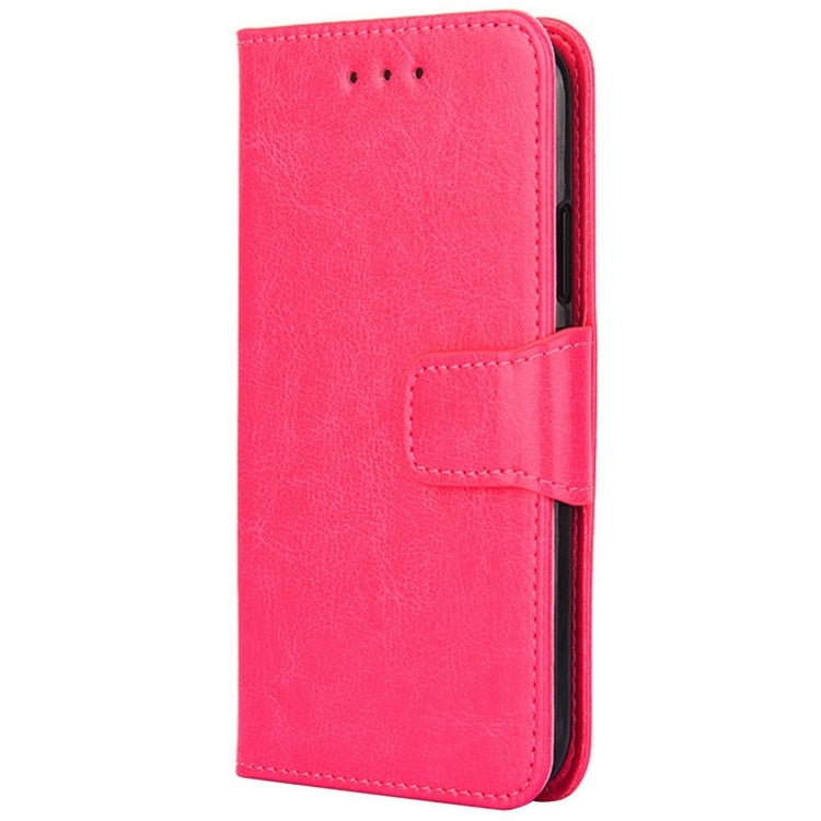 For iPhone 16 Pro Max Crystal Texture Leather Phone Case(Rose Red) - iPhone 16 Pro Max Cases by buy2fix | Online Shopping UK | buy2fix