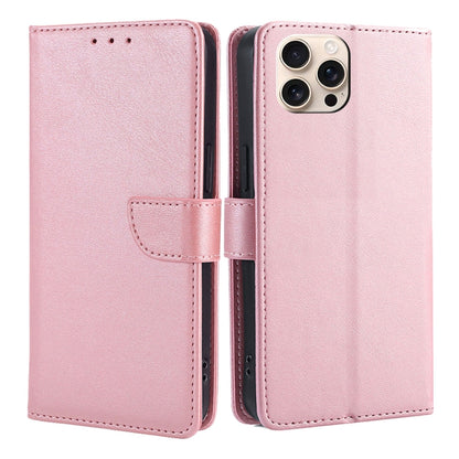 For iPhone 16 Pro Max Calf Texture Buckle Flip Leather Phone Case(Rose Gold) - iPhone 16 Pro Max Cases by buy2fix | Online Shopping UK | buy2fix