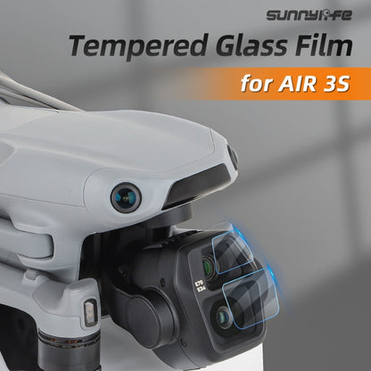 For DJI Air 3S Sunnylife Tempered Glass Film Lens Protector, Quantity:1 Set(Transparent) - Other by Sunnylife | Online Shopping UK | buy2fix