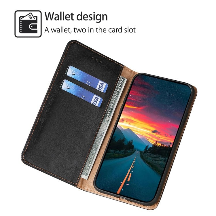 For iPhone 16 Pro Gloss Oil Solid Color Magnetic Leather Phone Case(Black) - iPhone 16 Pro Cases by buy2fix | Online Shopping UK | buy2fix