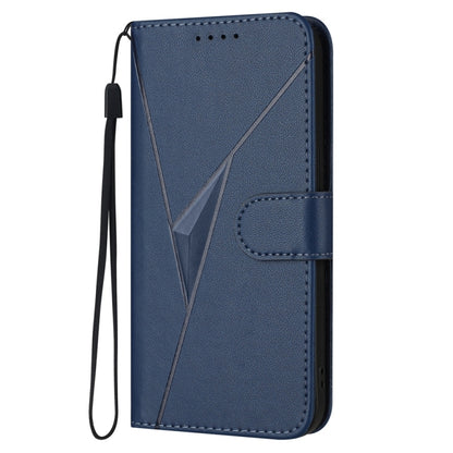 For Samsung Galaxy S25+ 5G Triangle Pattern Buckle Clasp Leather Phone Case(Royal Blue) - Galaxy S25+ 5G Cases by buy2fix | Online Shopping UK | buy2fix