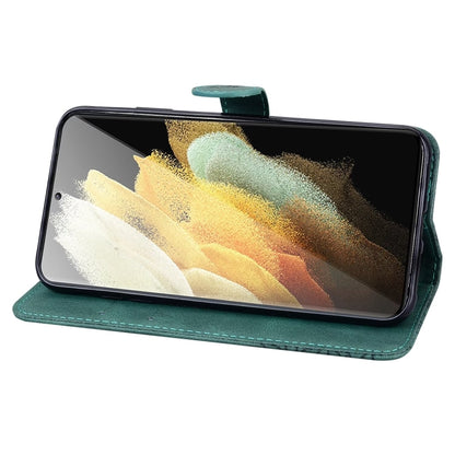 For Samsung Galaxy S25 Ultra 5G Retro Skin Feel Butterflies Embossing Horizontal Flip Leather Phone Case(Green) - Galaxy S25 Ultra 5G Cases by buy2fix | Online Shopping UK | buy2fix