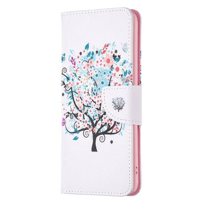 For Samsung Galaxy S25 5G Colored Drawing Pattern Leather Phone Case(Tree) - Galaxy S25 5G Cases by buy2fix | Online Shopping UK | buy2fix