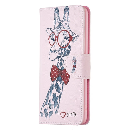 For Samsung Galaxy S25 Ultra 5G Colored Drawing Pattern Leather Phone Case(Giraffe) - Galaxy S25 Ultra 5G Cases by buy2fix | Online Shopping UK | buy2fix