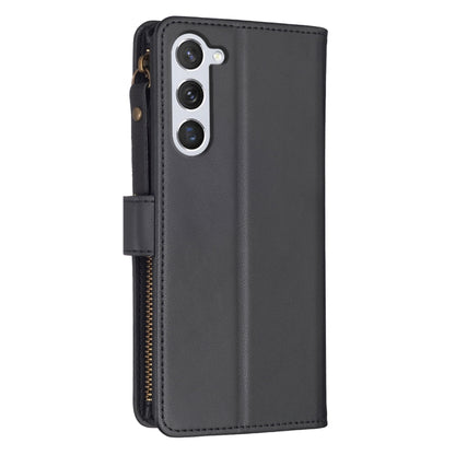 For Samsung Galaxy S25 5G 9 Card Slots Zipper Wallet Leather Flip Phone Case(Black) - Galaxy S25 5G Cases by buy2fix | Online Shopping UK | buy2fix