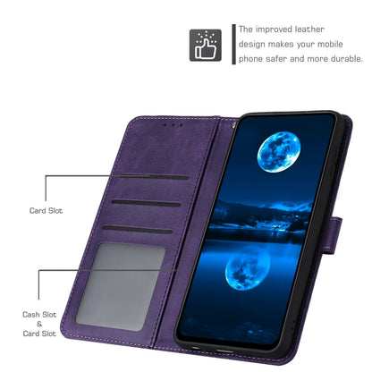 For Samsung Galaxy S25 Ultra 5G Solid Calf Texture Flip Leather Phone Case(Purple) - Galaxy S25 Ultra 5G Cases by buy2fix | Online Shopping UK | buy2fix