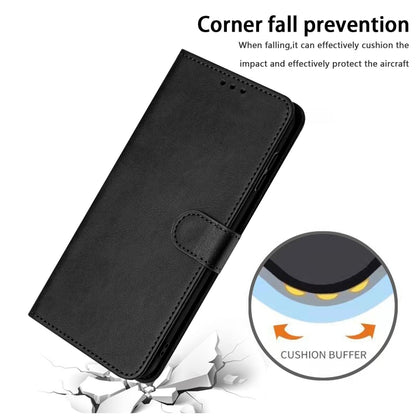 For Samsung Galaxy S25 / S24 5G Solid Calf Texture Flip Leather Phone Case(Black) - Galaxy S25 5G Cases by buy2fix | Online Shopping UK | buy2fix