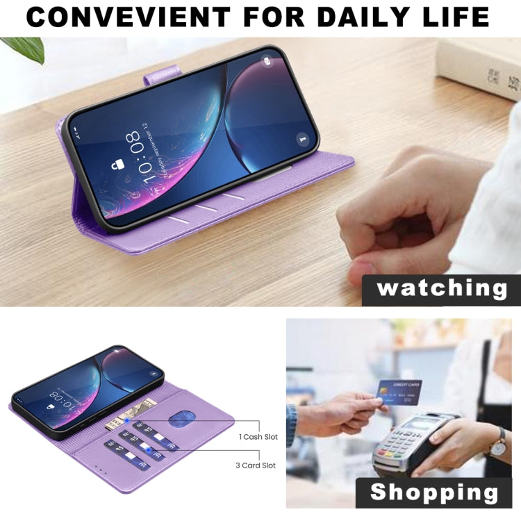 For Samsung Galaxy S25 Ultra 5G Litchi Texture RFID Anti-theft Leather Phone Case(Purple) - Galaxy S25 Ultra 5G Cases by buy2fix | Online Shopping UK | buy2fix