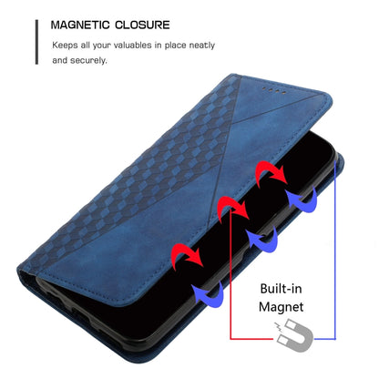 For Samsung Galaxy S25 Ultra 5G Diamond Splicing Skin Feel Magnetic Leather Phone Case(Blue) - Galaxy S25 Ultra 5G Cases by buy2fix | Online Shopping UK | buy2fix