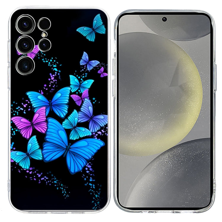 For Samsung Galaxy S25 Ultra 5G Colorful Painting Pattern TPU Phone Case(Color Butterflies) - Galaxy S25 Ultra 5G Cases by buy2fix | Online Shopping UK | buy2fix