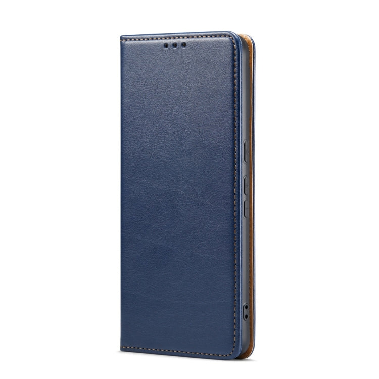 For Google Pixel 9 Pro XL Fierre Shann PU Genuine Leather Texture Phone Case(Blue) - Google Cases by FIERRE SHANN | Online Shopping UK | buy2fix