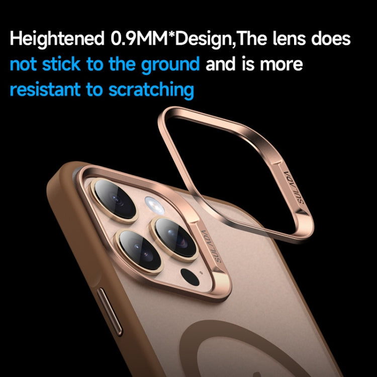 For iPhone 16 Pro SULADA Light Sand MagSafe Magnetic PC Hybrid TPU Phone Case(Gold) - iPhone 16 Pro Cases by SULADA | Online Shopping UK | buy2fix