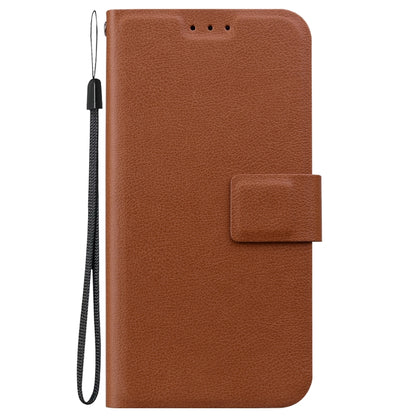 For OnePlus 13 Ultra-thin Voltage Magnetic Buckle Leather Phone Case(Brown) - OnePlus Cases by buy2fix | Online Shopping UK | buy2fix