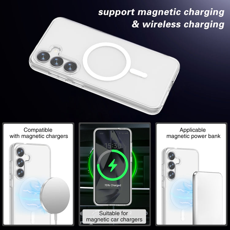 For Samsung Galaxy S25 5G Terminator MagSafe Magnetic Phone Case(Transparent) - Galaxy S25 5G Cases by buy2fix | Online Shopping UK | buy2fix