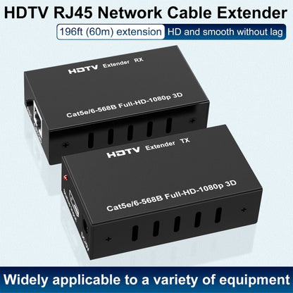 60m HDTV RJ45 Network Cable Extender, Plug:UK Plug - Amplifier by buy2fix | Online Shopping UK | buy2fix