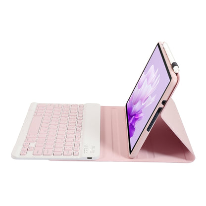 For Honor Pad X9 / X8 Pro 11.5 AH15 Ultra-thin Detachable Bluetooth Keyboard Leather Tablet Case(Pink White) - Others Keyboard by buy2fix | Online Shopping UK | buy2fix