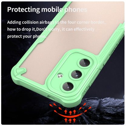 For Samsung Galaxy S25 5G Armor Glaze PC Hybrid TPU Phone Case(Green) - Galaxy S25 5G Cases by buy2fix | Online Shopping UK | buy2fix