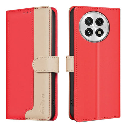 For OnePlus 13 Color Matching RFID Anti-theft Leather Phone Case(Red) - OnePlus Cases by buy2fix | Online Shopping UK | buy2fix