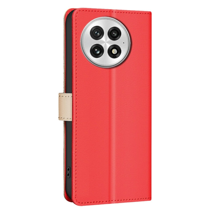 For OnePlus 13 Color Matching RFID Anti-theft Leather Phone Case(Red) - OnePlus Cases by buy2fix | Online Shopping UK | buy2fix