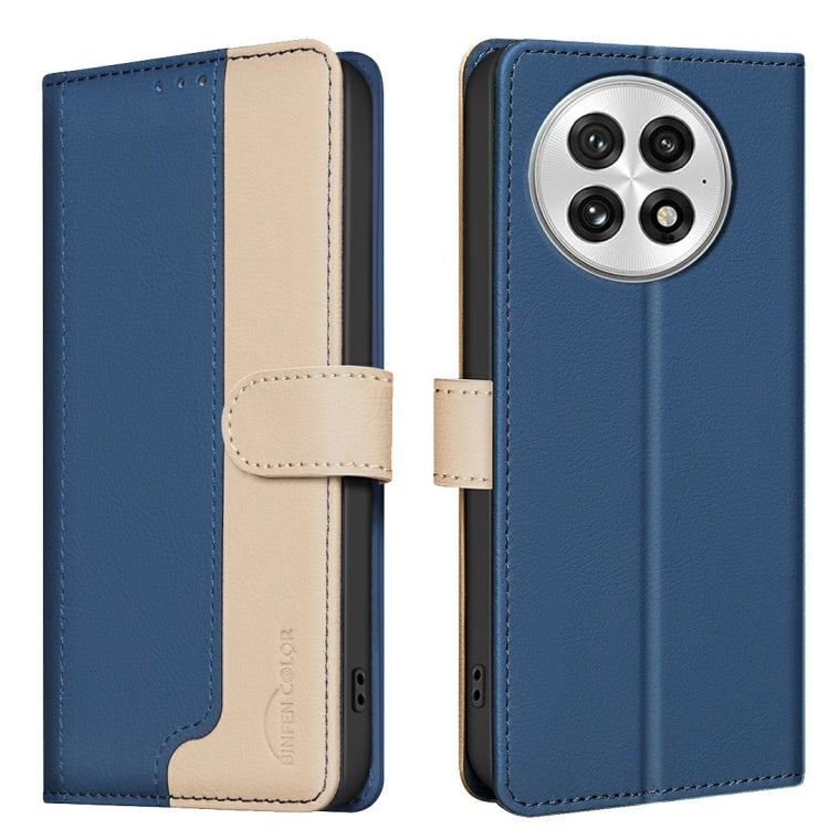 For OnePlus 13 Color Matching RFID Anti-theft Leather Phone Case(Blue) - OnePlus Cases by buy2fix | Online Shopping UK | buy2fix