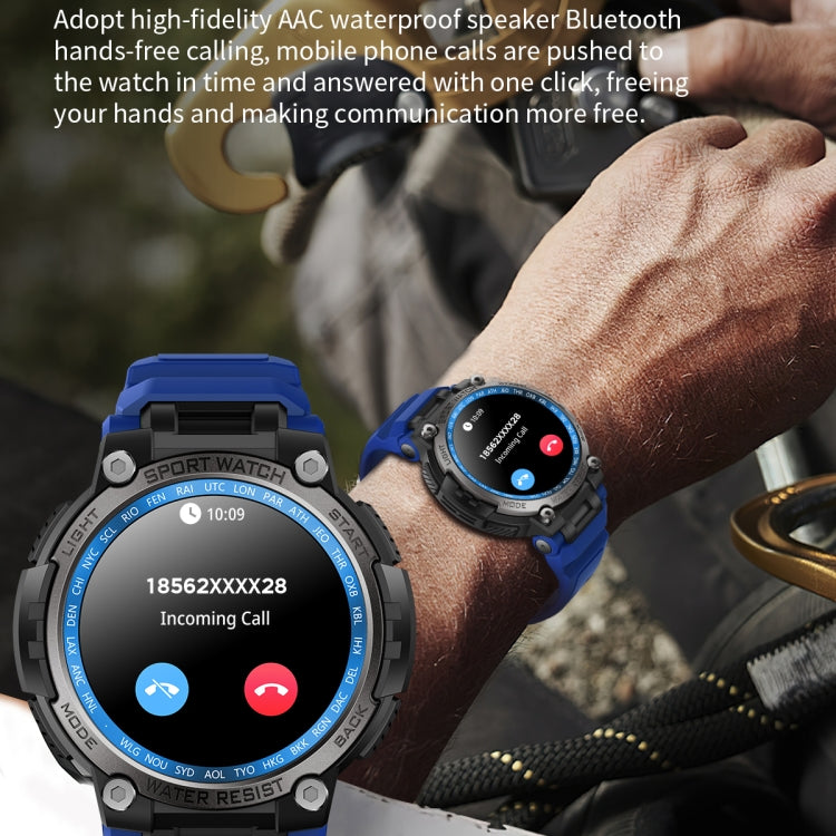 LC17 1.53 inch TFT Round Screen Sports Smart Watch, Heart Rate / Blood Oxygen / Blood Pressure(Blue) - Smart Watches by buy2fix | Online Shopping UK | buy2fix